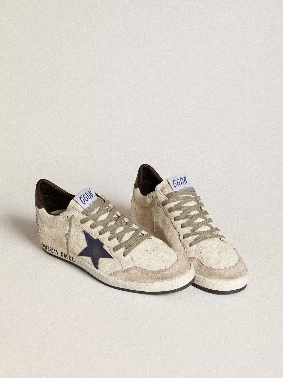 GOLDEN GOOSE- BALL STAR WHITE BLUE