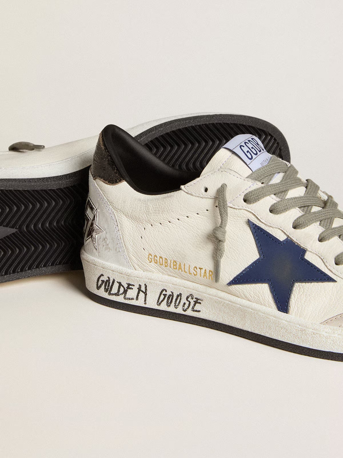 GOLDEN GOOSE- BALL STAR WHITE BLUE