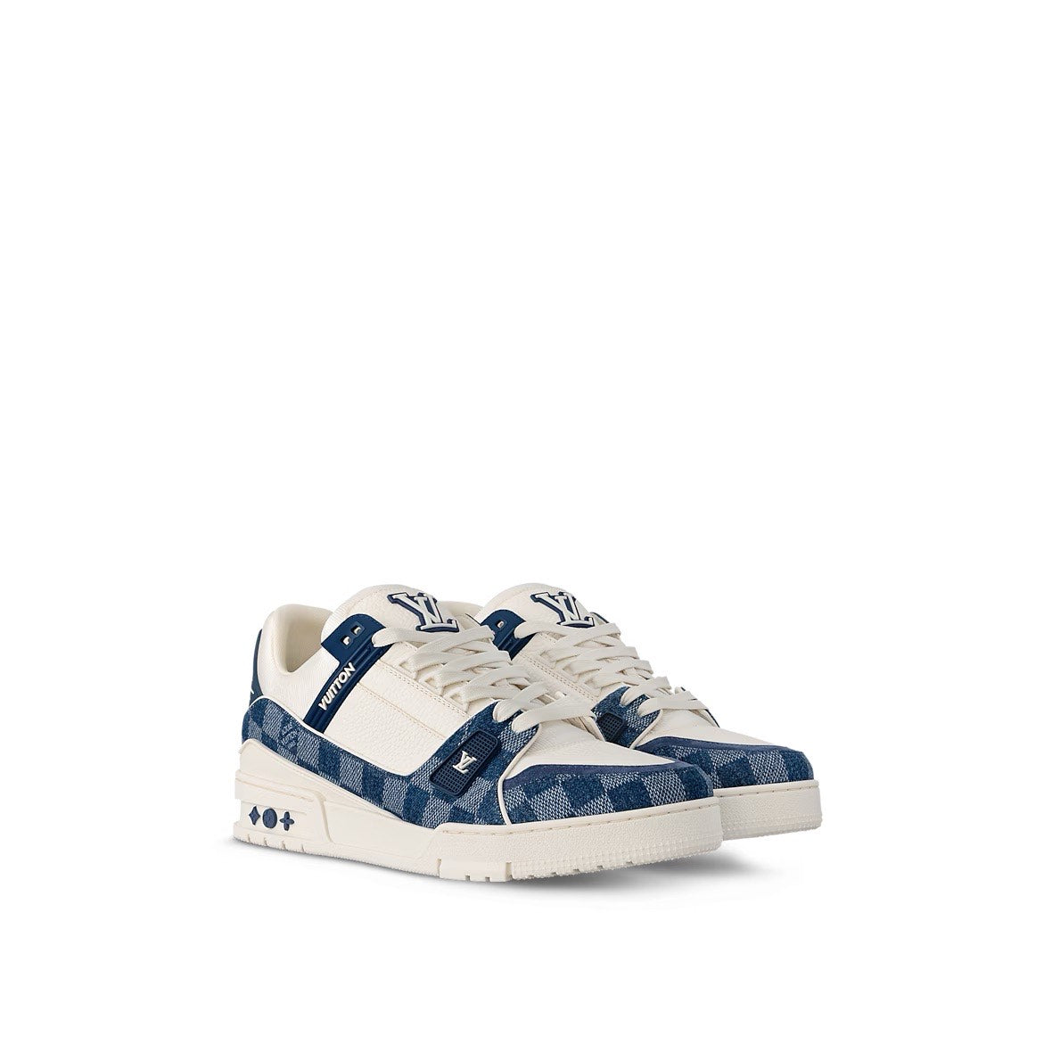 LV TRAINERS- WHITE BLUE MONO