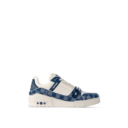 LV TRAINERS- WHITE BLUE MONO