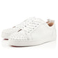 CL- LEATHER WHITE SPIKES