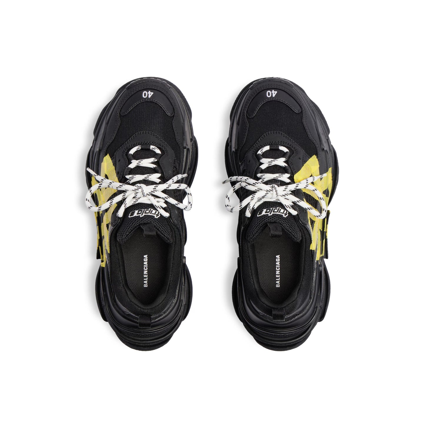 BALENCIAGA TRIPLE S- BLACK YELLOW