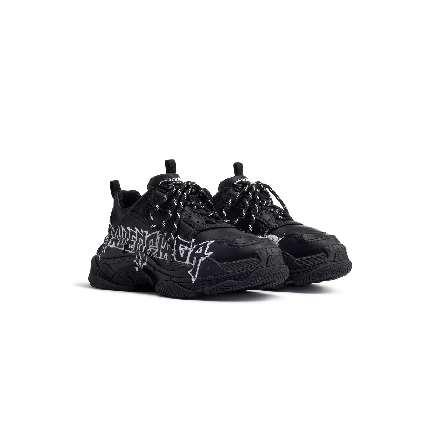 BALENCIAGA TRIPLE S- BLACK LOGO