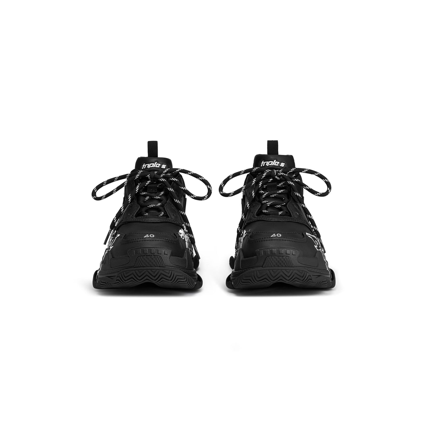 BALENCIAGA TRIPLE S- BLACK LOGO