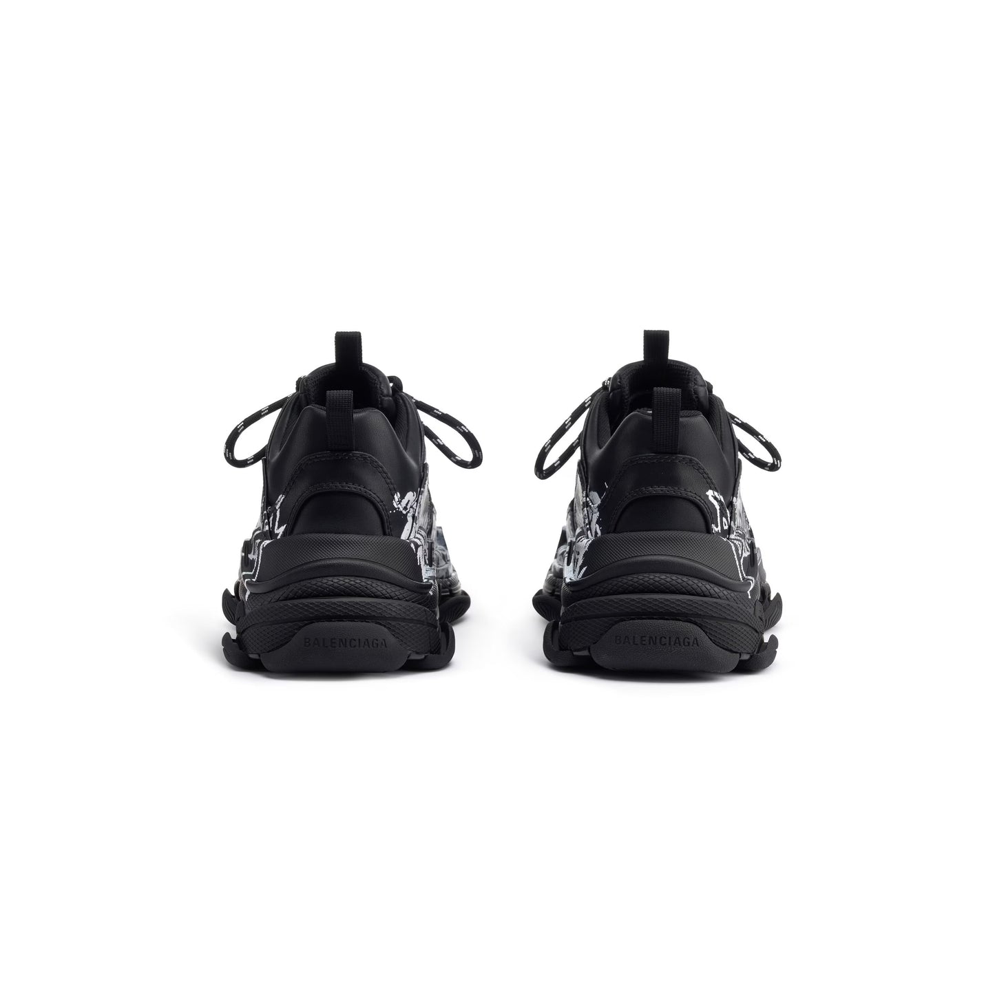 BALENCIAGA TRIPLE S- BLACK LOGO