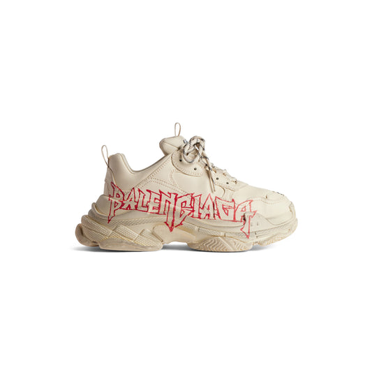BALENCIAGA TRIPLE S- BEIGE RED