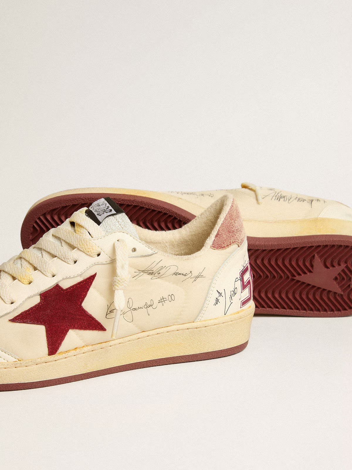 GOLDEN GOOSE- BALL STAR DARK RED