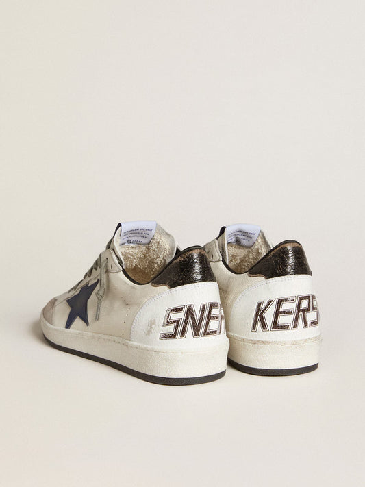 GOLDEN GOOSE- BALL STAR WHITE BLUE
