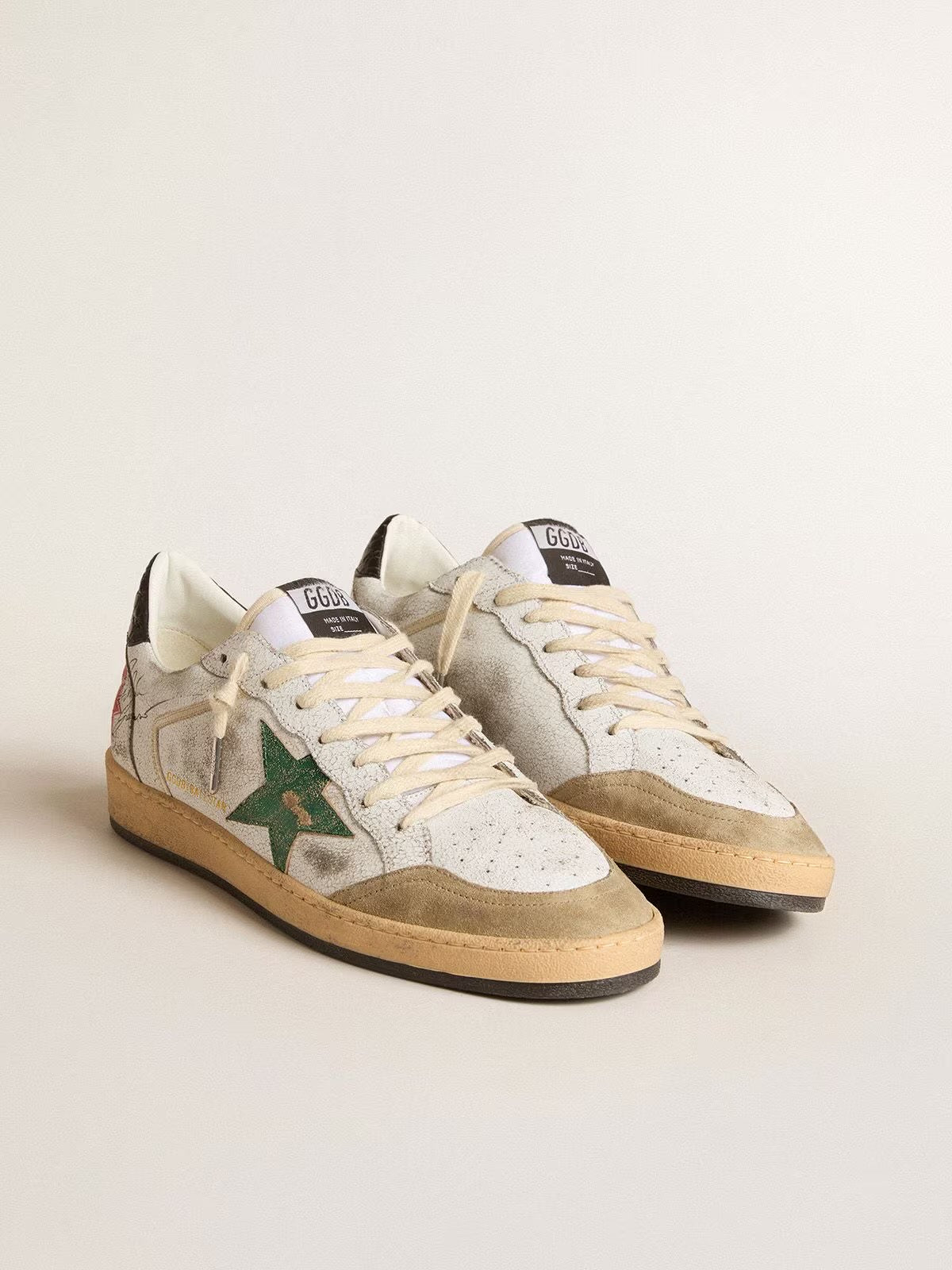 GOLDEN GOOSE- BALL STAR BLACK GREEN