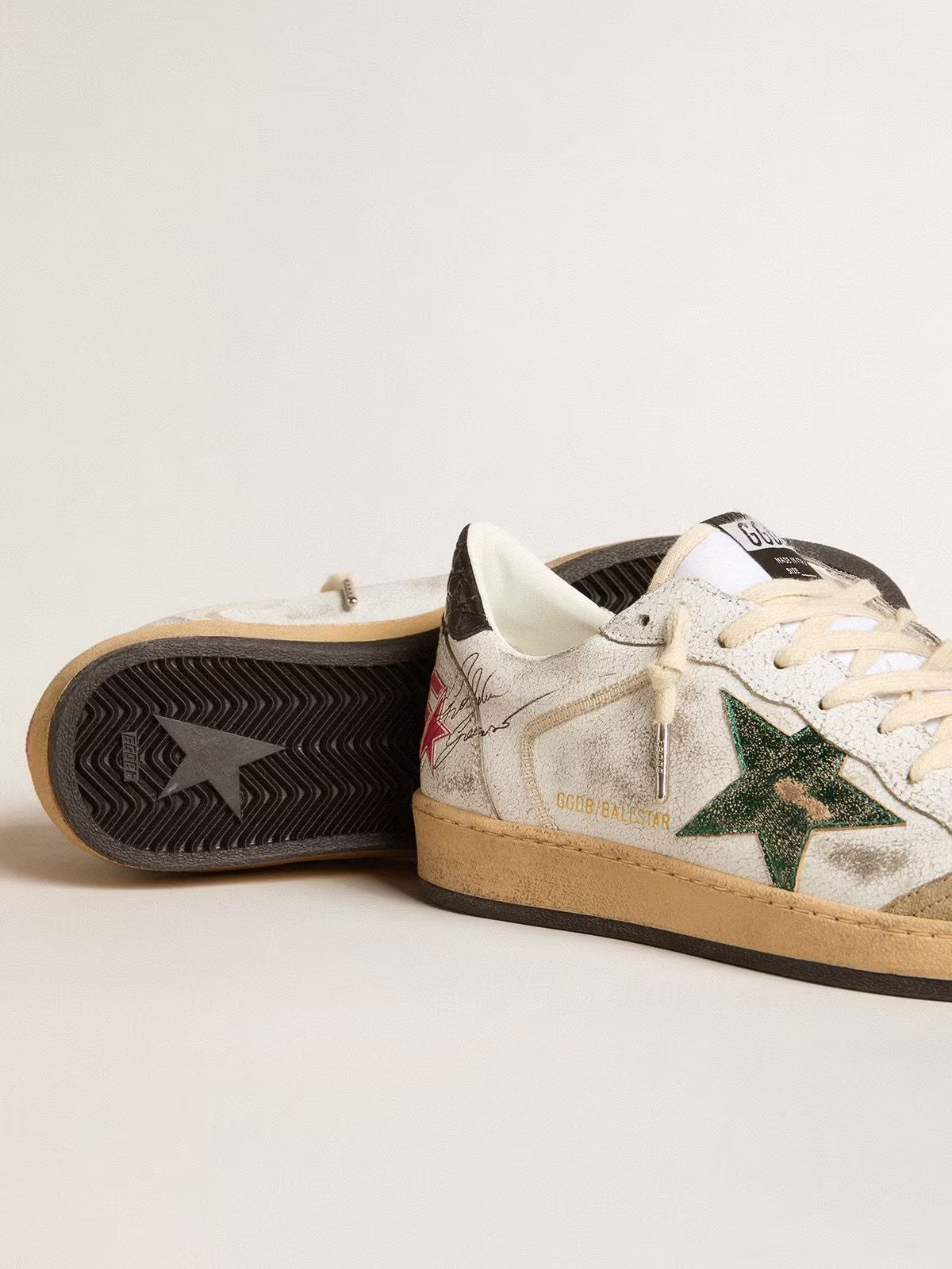 GOLDEN GOOSE- BALL STAR BLACK GREEN