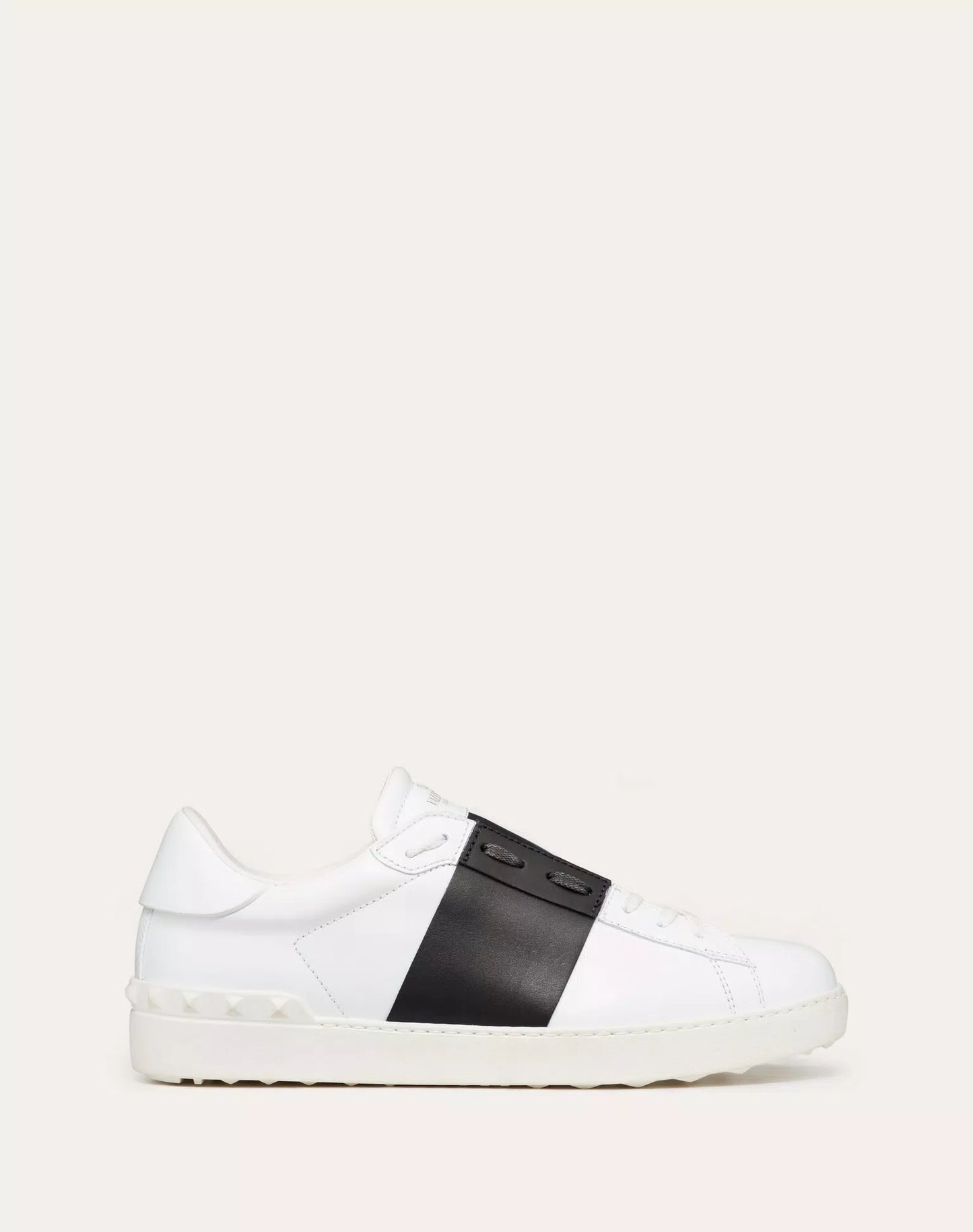 VLTN OPEN LEATHER- BLACK WHITE