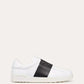 VLTN OPEN LEATHER- WHITE ROCKSTUD